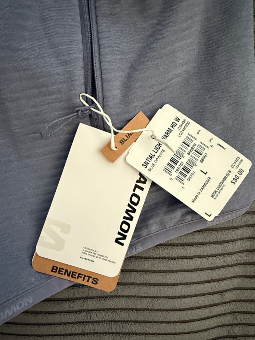 Salomon light warm jacket-Blue Granite